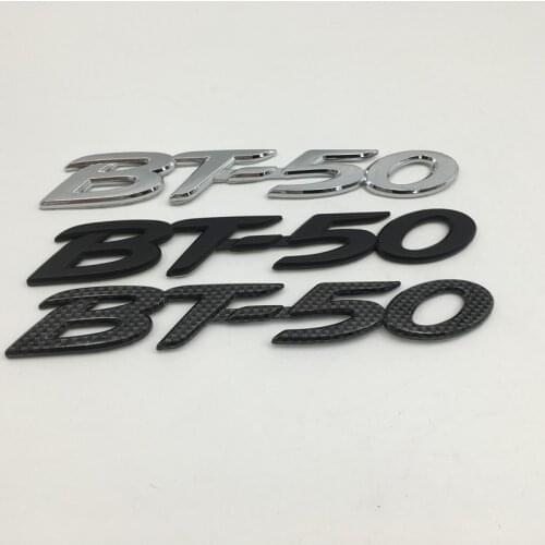 Black carbon / silver / Black For Mazda BT50 BT-50 Emblem Rear Trunk Badge Logo Sticker Car Accessories