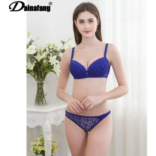 DAINAFANG Mid-cup ultra-thin Drill lace sexy ladies bra