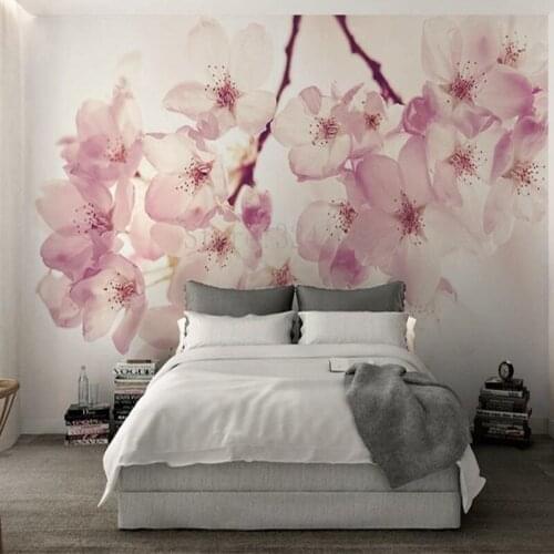 Custom Europe 3 d Non Woven Wallpaper Wall Murals 3 d Flower Wallpaper Beautiful Nordic Mural TV Background Wall kitchen Bedroom