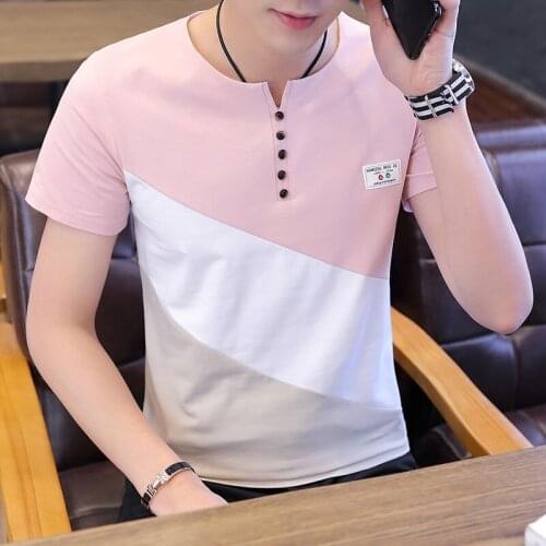 O Neck Casual T-Shirts Summer Solid Color Cotton Slim Fit Men Tees Tops Basic Style Fitness Mens Short Sleeve TShirt