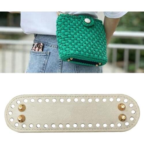 PU Leather Crochet Bag Bottom Oval Bottom for Bags Cushion Base Shoulder Bags