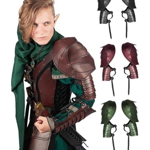 Carnival Medieval Knight Soldier Cosplay Shoulder Guard PU Leather Armor Pirate Prince Armour Punk Gothic Cosplay Costume