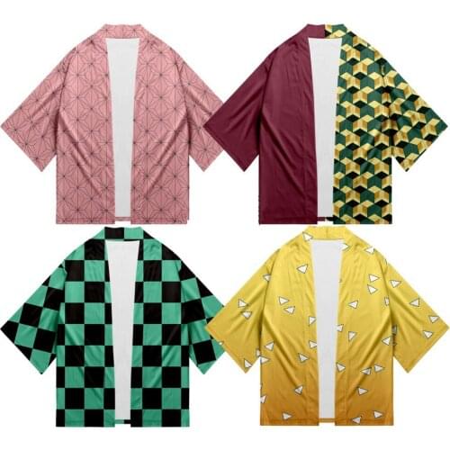 Demon Slayer Kimetsu no Yaiba 3D Printing Japanese Anime Kimono Haori Yukata Cosplay Women/Men Summer Casual Cool Streetwear