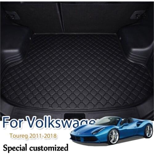 Custom Car trunk mat for Volkswagen Toureg 2011 2012 2013 2014 2015 2016 2017 2018 cargo liner carpet interior accessories cover