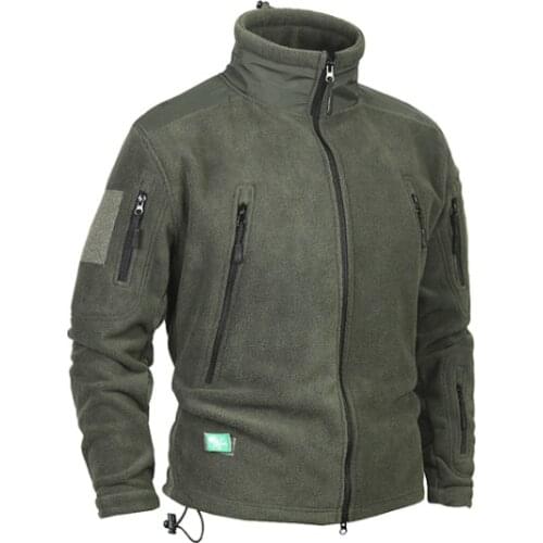 Clothing Coat Men Thicken Warm Military Army Fleece Jacket Patchwork Multi Pockets Polartec Mens Jacket and Coats
