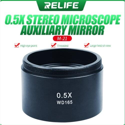 Tool Sets RELIFE 0.5X 0.7X stereo Microscope Glass auxiliary mirror Lens for Microscope Parts accessory