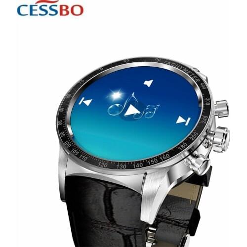 New! Leather Strap with Real Steel Screen Men Adults Smart Phone Watch MTK6580 1.3GHZ 3G Smartwatches Phone 1GB RAM + 16GB ROM