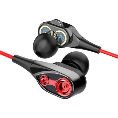 Balanced Armatured + Dynamic Earphones 2 Drivers Moving Coil Iron 3.5mm Universal In-Ear Wired Earphone HiFi Stereo Headphones