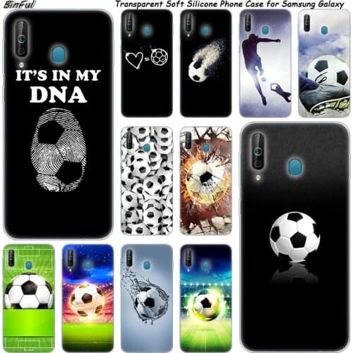 Hot Sports football Silicone Phone Case For Samsung Galaxy A80 A70 A60 A50 A40 A40S A30 A20E A2CORE M40 Note 10 Plus 9 8 5 Cover