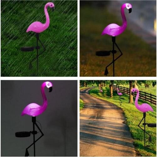 Flamingo Solar Power Light Outdoor Fence Light LED Bird Lamp Courtyard Garden Solar Led Lamp Waterproof Outside Deco Solar Light