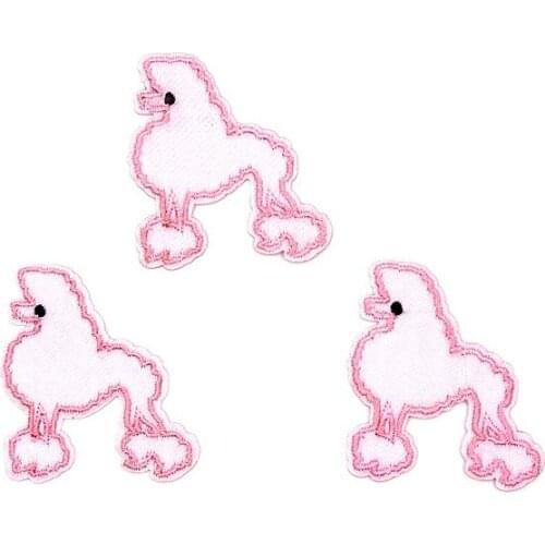 10pcs Embroidery Pink Fabric Sheep Patches Iron On Cartoon Animal Stickers DIY Clothing Fabric Appliques Jeans Coats Badge Decor