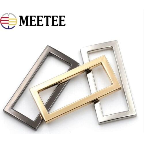 20pcs Meetee 20-50mm Metal Bags Accessories O D Rings Luggage Strap Adjustment Buckles DIY Apparel Belts Sewing Accessories