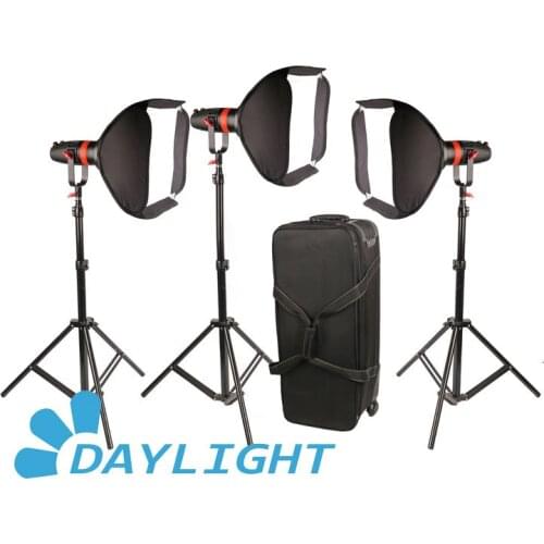 3 Pcs CAME-TV Boltzen 55w 17700 lux@1m Fresnel Focusable LED Daylight Package Led video light