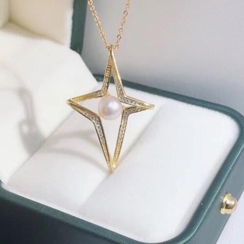 925 Sterling Silver Pendant Base Settings Mountings Findings Parts for Pearl Crystal Jade Agate Beads Stones 5pcs/lot