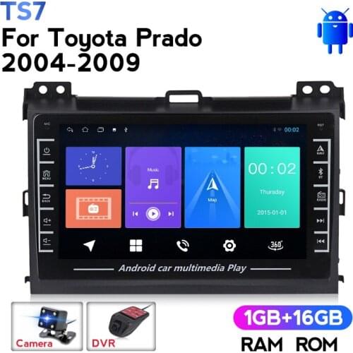 IPS Android Car Radio Multimedia Video Player Navigation GPS No 2 Din DVD for Toyota Land Cruiser Prado 120 2004-2009 WIFI BT