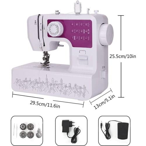 Household Sewing Machine High Quality Mini Multi-Function Electric Pedal 12 Stitches With Night Light Portable Straight Line