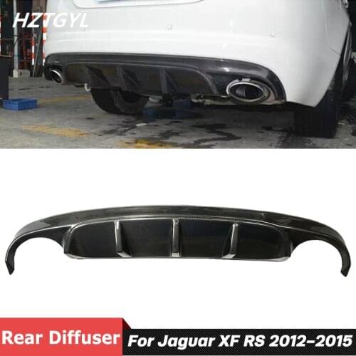 Carbon Fiber Rear Bumper Lip Spoiler Diffuser For Jaguar RS Car Body Kit 2012-2015