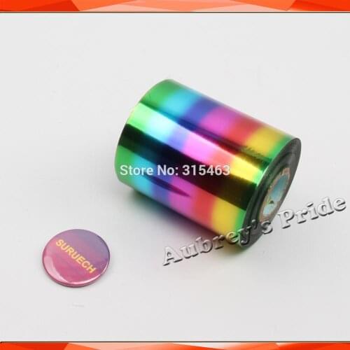 1Rolls Rainbow Color 80mmx120M Hot Stamping Foil Heat Transfer Napkin Gilding PVC business Card Emboss DIY Homemade