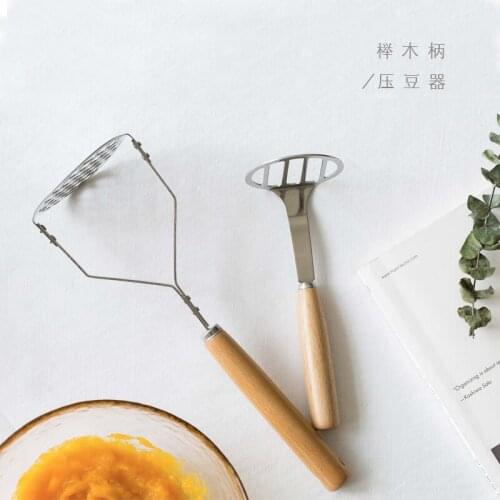 Potato Masher Ricer Puree Pressed Fruit Juice Maker Stainless Steel Potato Pusher Smooth Mashed Potatoes Crusher Fruit Tools