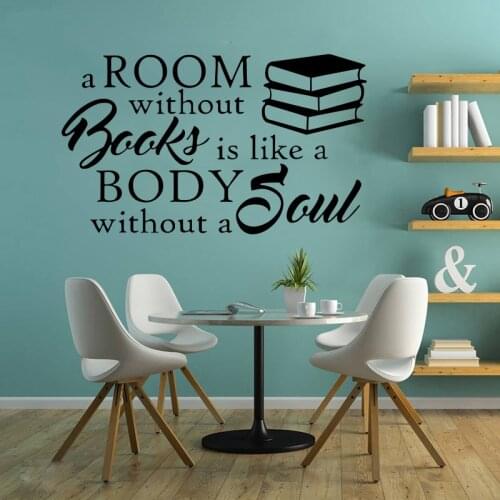 A Room Without Books Wall Sticker Vinyl Decals Art Wallpaper Study Room Poster Children Room Bedroom Decoration Murals