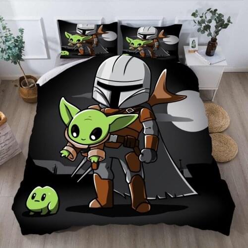 3D Star Wars Jedi Knight Yoda Bedding Set Disney Quality Qualified European Boys Home Textiles Available in All Seasons