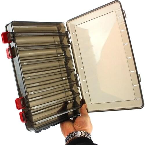 14 Compartments 18.5*27.5*5 Fishing Tackle Double Sided Plastic Fishing Lures Box Large Fishing Lure Hook Boxes Pesca Tackle Box