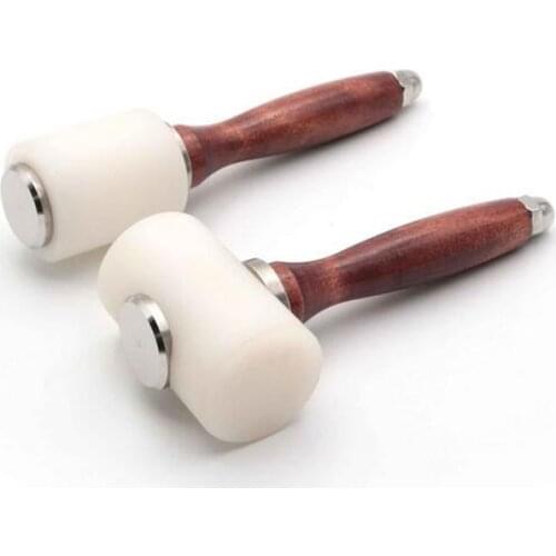Leather Carving Hammer Kits Wooden DIY Craft Cowhide Punch Cutting Cutter Handmade Tool with Handle Leathercraft Tools