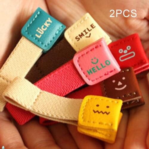 2 Pcs Canvas Lovely Cable Organizer Winder Cable Cord Organizer For Mouse Charger Headset Random Color