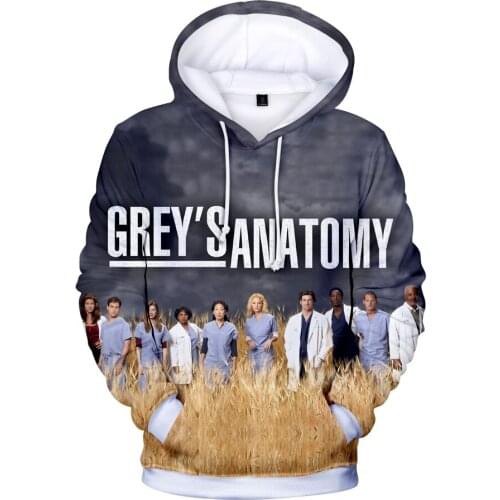 Hip Hop Popular Tumblr Greys Anatomy Gifts Kids Coat Plus Size Clothes Men/Women 3D Hoodie Sweatshirt Grays Anatomy Hoodies