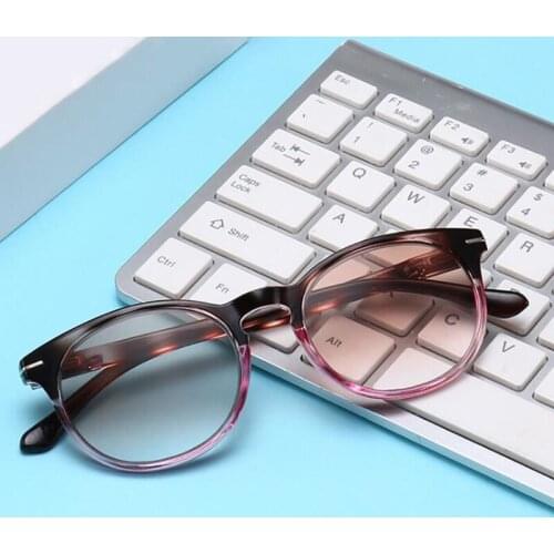 New men and women progressive color reading glasses brown plastic light reading glasses factory direct