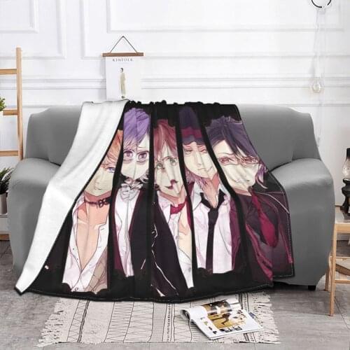 Diabolik Lovers Blanket Flannel Textile Decor Comics Multi-function Super Soft Throw Blanket for Bed Office Bedspreads