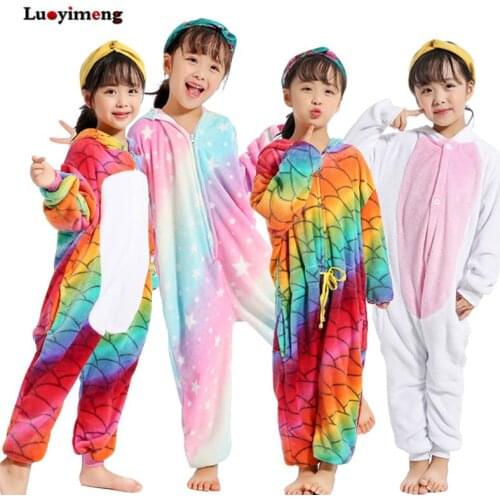 Kigurumi Pajamas Unicorn Kids Animal Children Pajamas for Boys Girls Baby Pyjamas Stitch Onesies Winter Licorne Panda Sleepwear