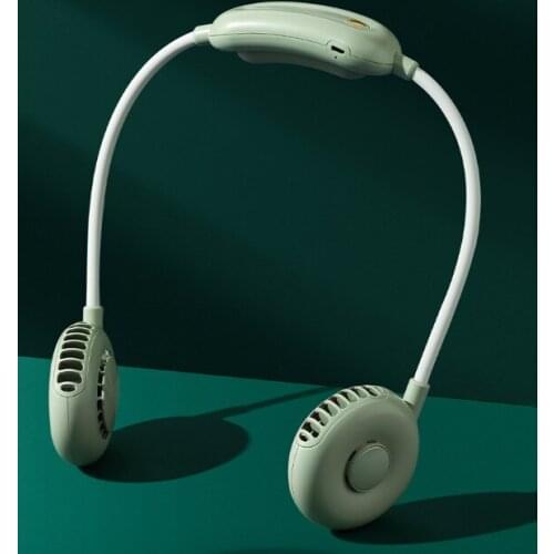 Portable silent sports usb lazy person rechargeable small neck leafless fan J03