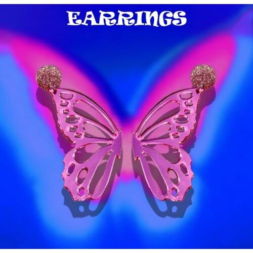 Y2K Jewelry Shiny Butterfly Earrings for Women Acrylic Harajuku Vintage Fashion 90s Aesthetic Earring Charms New Gifts 2021