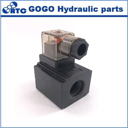Z10-80YC hydraulic solenoid valve coil 220V 24V inner hole 20mm length 52 . Square coil 3pin 2 pin circle type coil
