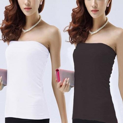 Women Strapless Wrapped Chest Intimates Underwear Solid Summer Soft Comfortable Soft Strapless Female Backless Off Shoulder Slim