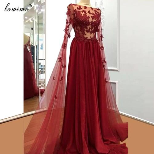 Elegant Burgundy Fairy Prom Dresses Lace платье на выпускной Long Dresses Woman Party Night Dubai Robe De Soire Evening Gowns