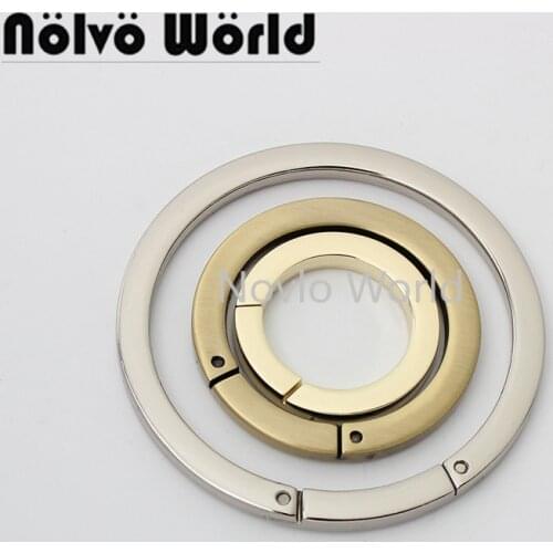10-50pcs 3 sizes 25-37-60mm high quality metal flat edge round shape O ring for chain purse removable with screws purse parts