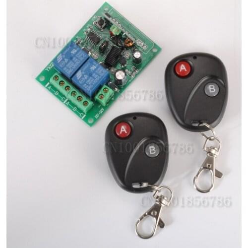 24V 2CH RF Wireless Remote Control Switch System transmitter & receiver 2ch relay smart home z-wave
