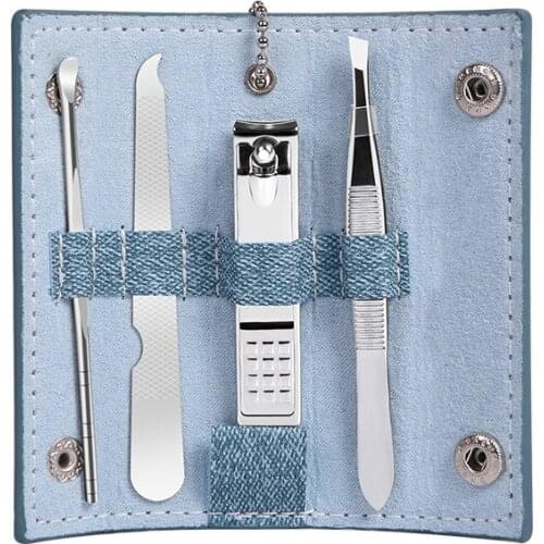 4pcs/set Stainless Steel Nail Clippers Set High Quality Beauty Manicure Set Nail Clippers Gift Portable Nail Care Tool Kit