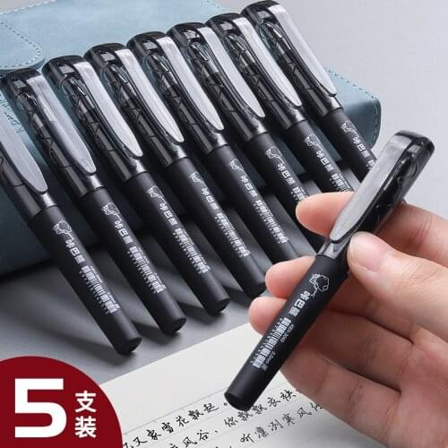5 Pcs/Set MINI Pocket Gel Pen Easy To Carry 0.5mm Cute Black Signature Pens for School Kawaii Korean Stationary Girls Boy