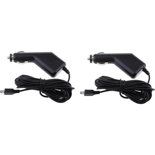 2Pieces USB Car Van Charger 5V 1.5A Cable 12-24V Mini USB GPS DVR Charging