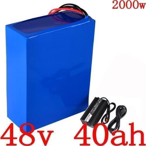 48V Barrery 48V 1000W 1500W 2000W E-Bike Battery 48V 30AH 35AH 40AH Lithium Battery 48V 40AH Electric Bike Battery+5A charger