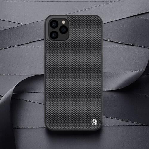 NILLKIN for Apple iPhone 11 Pro Max Case Textured Nylon Fiber Hard PC Panel+TPU Frame Back Cover Case for Apple iPhone 11