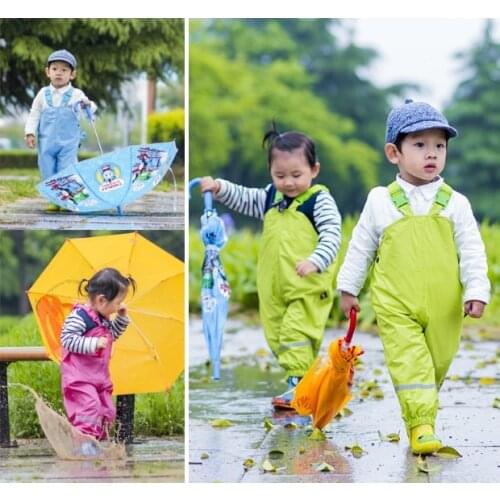 1-7Y Children Waterproof Rain Pants New 2018 Brand Waterproof Overalls Baby Boys Girls Overalls Fashion Kids Overalls