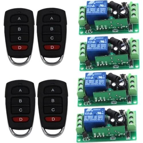 Hot Selling 1CH RF New DC9V/24V Radio Control Relay 2 Working Ways Remote Control Switch Learning Code 315/433 MHz