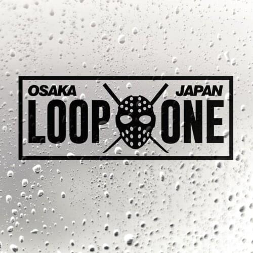 Personality Vinyl Decal Black/White Loop One Kanjo Car Sticker Cool Decor Pattern Front Windshield