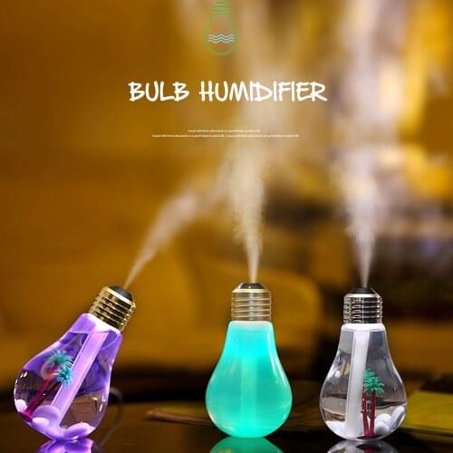 Colorful Bulb Aroma Humidifier Aromatherapy Diffuser Purifier Silver