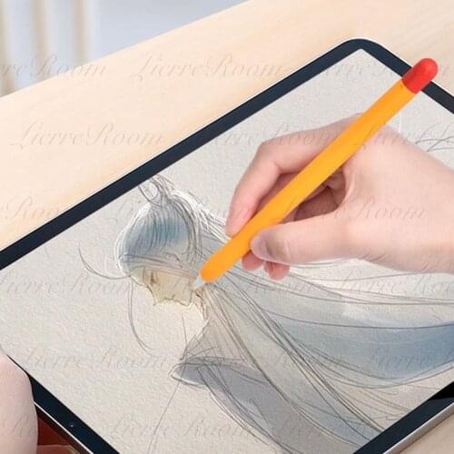 LierreRoom Stylus Color Contrast Silicone Protective Cover For Apple Pencil 2 Generation Non-slip And Anti-drop Pen Holder