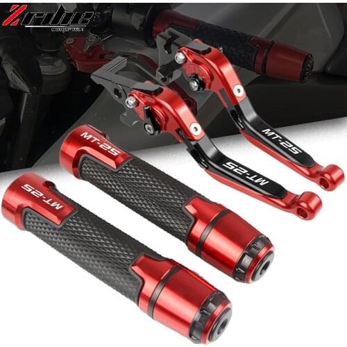Motorcycle MT 25 CNC AluminumBrake Clutch Levers Handlebar knobs Handle Hand Grip For Yamaha MT25 MT-25 MT 25 2015 2016 2017